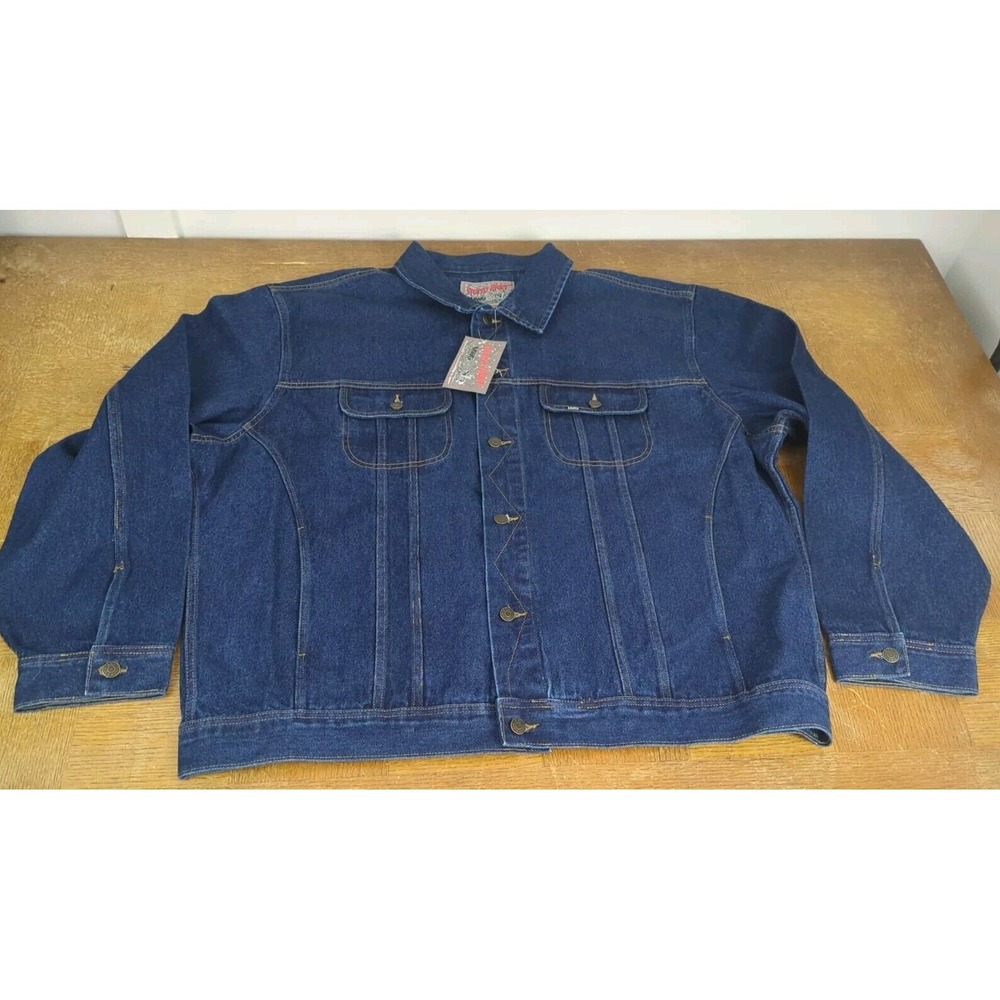 Vintage 90's MWG Storm Rider Western Denim Jean Jacket Sz 3XL - New Old Stock‎